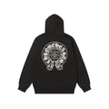 Chrome Hearts Rhinestone Horseshoe Hoodie - Black Gothic Streetwear 2601