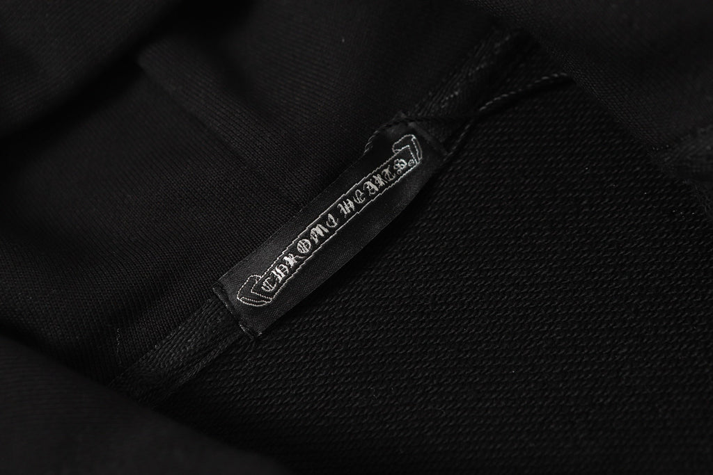 Chrome Hearts Colorful Rhinestone Hoodie - Black Gothic Street 2608